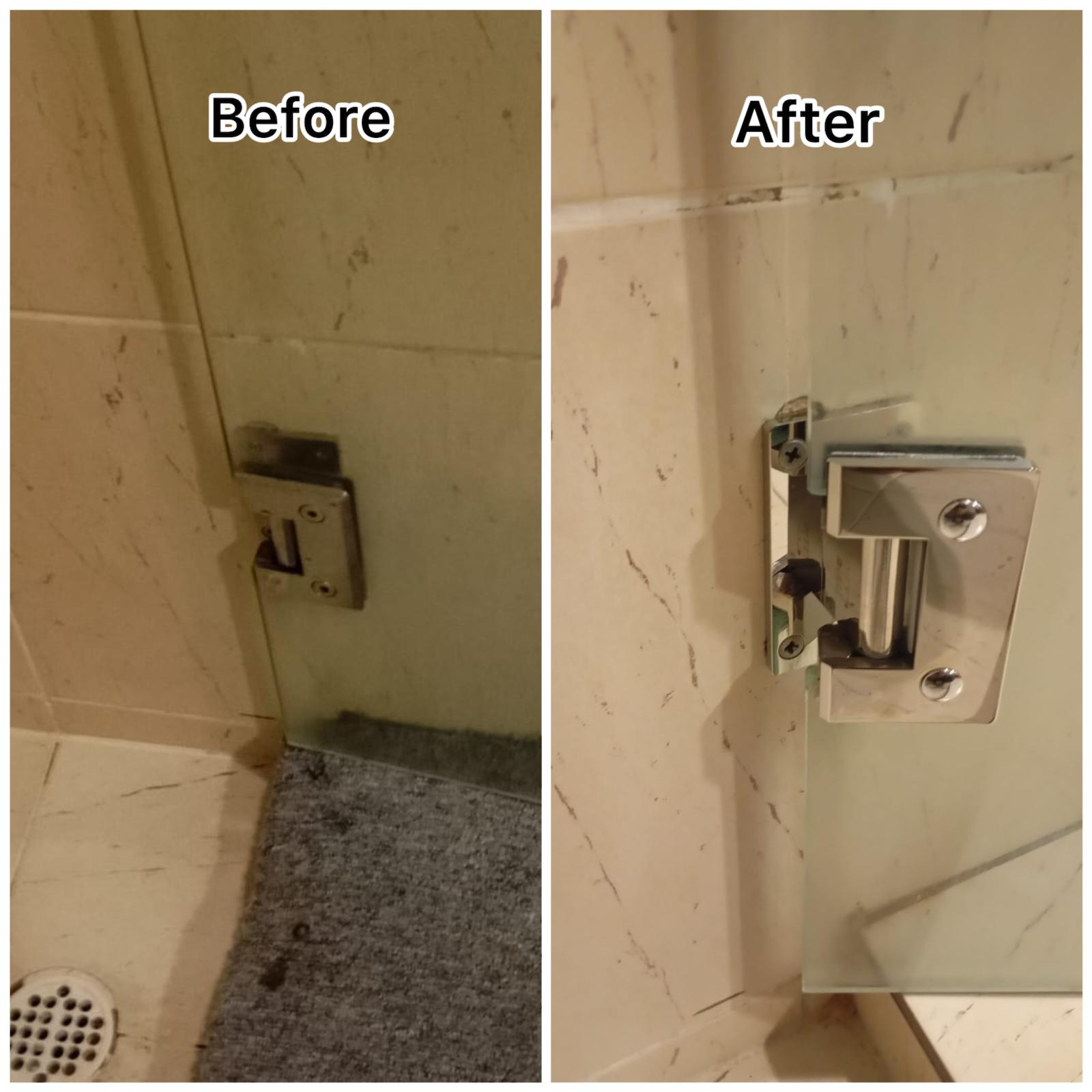 Glass Shower Door Hinge Replacement & Repair Service in Singapore